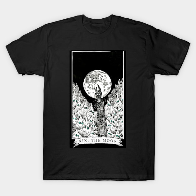 The Moon - The Tarot Restless T-Shirt by WinslowDumaine